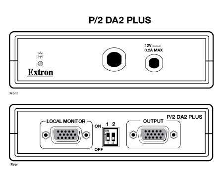 EXTRON P/2DA2 PLUS Two Output VGA Distribution Amplifiers
