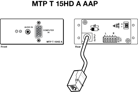 EXTRON MTP T 15HD A AAP MTP Twisted Pair Transmitter for VGA and Audio - AAP Version