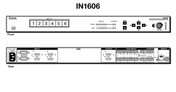 EXTRON IN1606 Six Input HDCP-Compliant Scaling Presentation Switcher