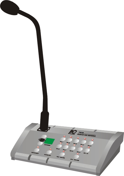 ITC T-218 Remote Paging Microphone
