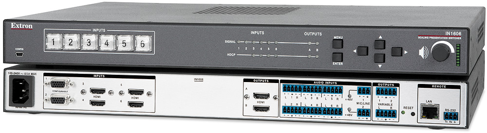 EXTRON IN1606 Six Input HDCP-Compliant Scaling Presentation Switcher