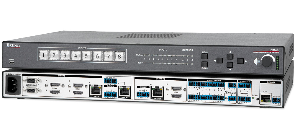 EXTRON IN1608 Eight Input HDCP-Compliant Scaling Presentation Switcher with DTP Extension